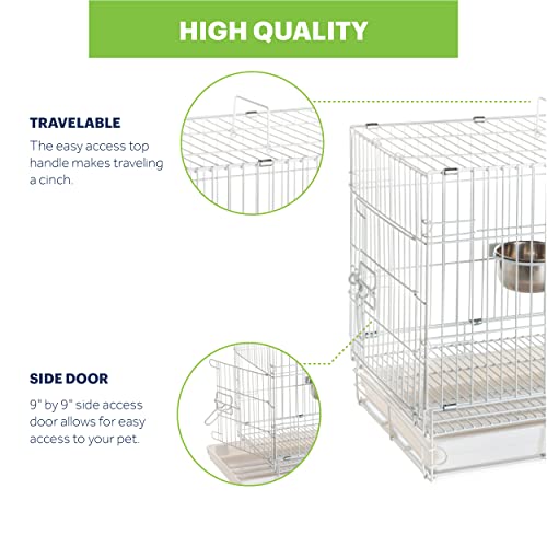 Prevue Hendryx Travel Bird Cage 1305 White, 20-Inch by 12-1/2-Inch by 15-1/2-Inch - Image 6