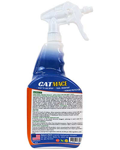 Nature's MACE Cat Repellent 40oz Spray/Treats 1,000 Sq. Ft. / Keep Cats Out of Your Lawn and Garden/Train Your Cat to Stay Out of Bushes/Safe to use Around Children & Plants - Image 6