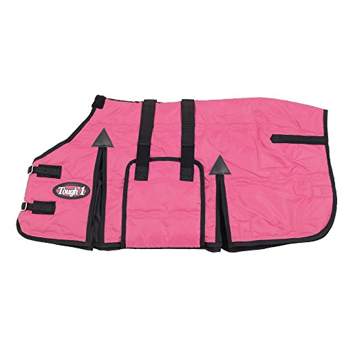Tough 1 600D Miniature Stable Blanket with Belly Wrap, Pink, 39-Inch