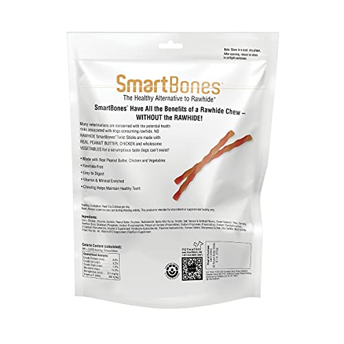 SmartBones Smart Twist Sticks With Peanut Butter 50 Count, Rawhide-Free Chews For Dogs, SBTT-02943, 50-count - Image 13
