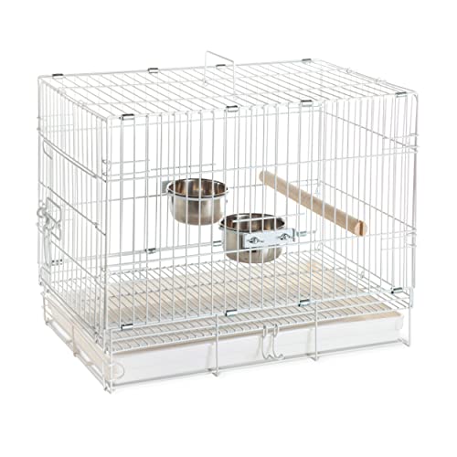 Prevue Hendryx Travel Bird Cage 1305 White, 20-Inch by 12-1/2-Inch by 15-1/2-Inch