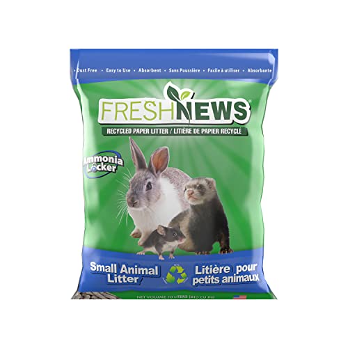 Fresh News Recycled Paper Small Animal Litter Bedding, 10 Liters