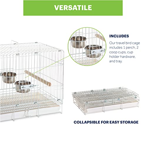 Prevue Hendryx Travel Bird Cage 1305 White, 20-Inch by 12-1/2-Inch by 15-1/2-Inch - Image 5