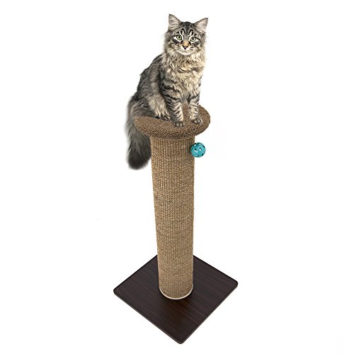 Kitty City Premium 32 inch Tall Woven Sisal Carpet Cat Scratching Post, Cat Scratching Furniture, Cat Post, 15.8 x 15.8 x 32 inches, Model Number: CM-0262-CS01 - Image 2