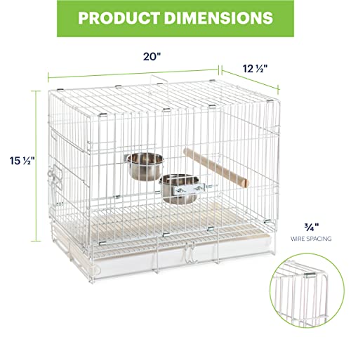 Prevue Hendryx Travel Bird Cage 1305 White, 20-Inch by 12-1/2-Inch by 15-1/2-Inch - Image 4