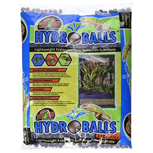 Zoo Med HydroBalls Lightweight Expanded Clay Terrarium Substrate, 2.5 Pounds
