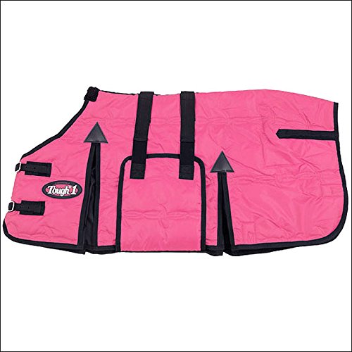 Tough 1 600D Miniature Stable Blanket with Belly Wrap, Pink, 39-Inch - Image 2