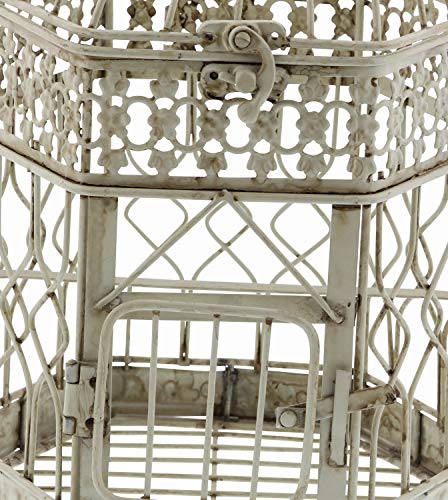 Deco 79 Vintage Metal Birdcage, Set of 2, 21", 18"H, Cream - Image 6