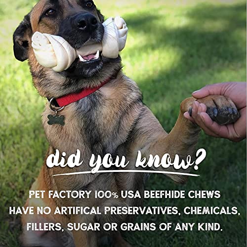 Pet Factory 100% Made in USA Beefhide Chip Rolls Dog Chews, Natural Flavor, Treats for Small & Medium Dogs - 5", 22 Count/1 Pack - Image 3