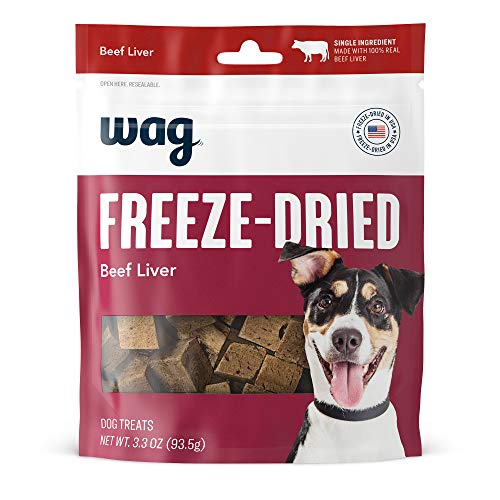 Wag Freeze-Dried Raw Single Ingredient Dog Treats Beef, 3.3oz
