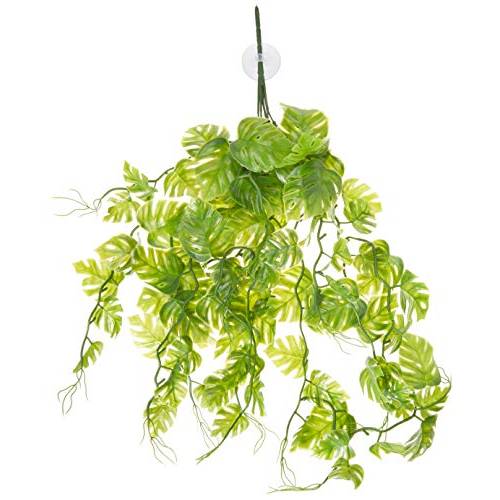 PENN-PLAX Reptology Decorative Hanging Terrarium Plant Vines for Reptiles and Amphibians – 24” Length – Green