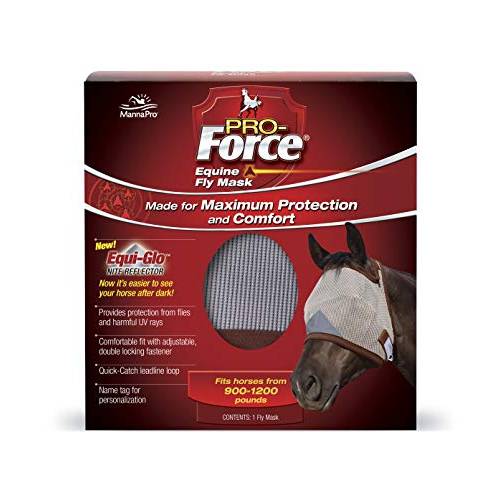 Pro-Force Equine Fly Mask | Horse Fly Mask with UV Protection | Adjustable Fit for Comfort | Without Ears