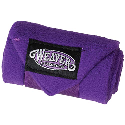 Weaver Leather Sheep & Goat Fleece Leg Wraps, Four-Pack, Purple, 4" x 56"