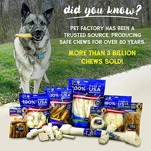 Pet Factory 100% Made in USA Beefhide Chip Rolls Dog Chews, Natural Flavor, Treats for Small & Medium Dogs - 5", 22 Count/1 Pack - Image 4