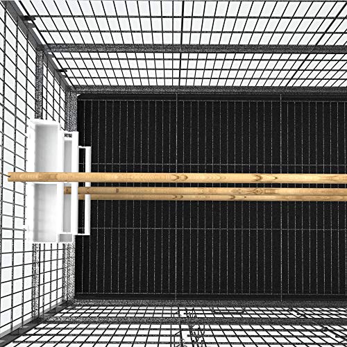 YINTATECH 52-inch Wrought Iron Flight Bird Parakeet Parrot Cage for Large Cockatiel, Canary, Finch, Lovebird, Parrotlet, Conure, Pigeons, African Grey Quaker, Birdcage with Rolling Stand - Image 2