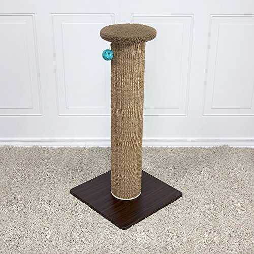Kitty City Premium 32 inch Tall Woven Sisal Carpet Cat Scratching Post, Cat Scratching Furniture, Cat Post, 15.8 x 15.8 x 32 inches, Model Number: CM-0262-CS01 - Image 8